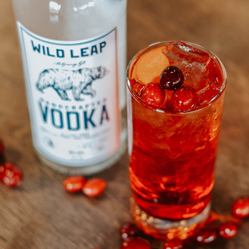 Wild Leap's Cranberry Sauced Handcrafted vodka cocktail